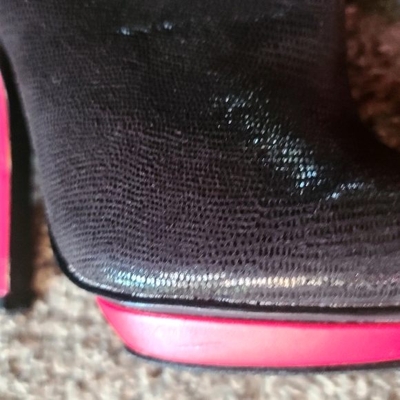 Black & red Platform booties Just Fabulous VIP Exclusive Luxury line sz7.5 - Picture 11 of 16
